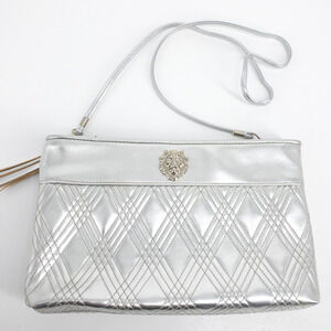 Warren Reed Bag Silver Lion Head Tassel Shoulder Bag Clutch Removable Strap